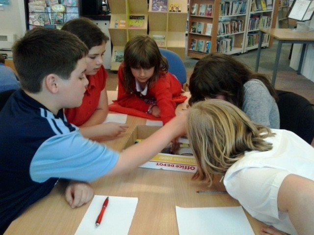 Soutar Writing Competition kids at table