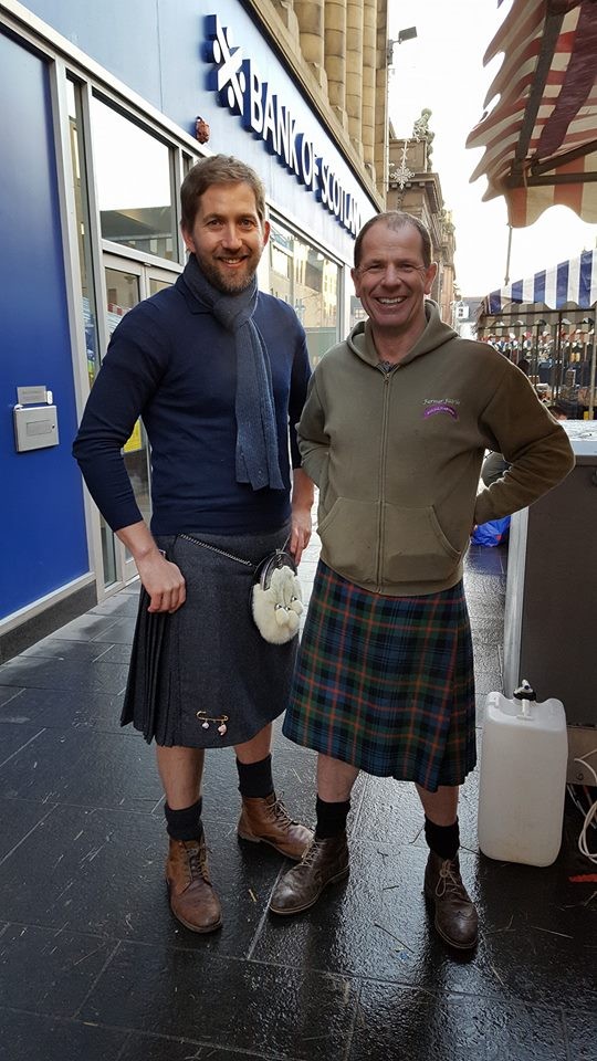 Jim Fairlie and Big G both donned their kilts in honour of the St Andrew's Day celebration.