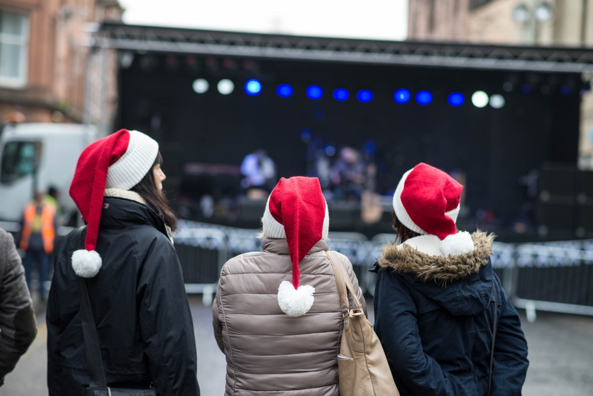 Everyone got into the festive spirit wearing Santa hats and singing along to Christmas songs.