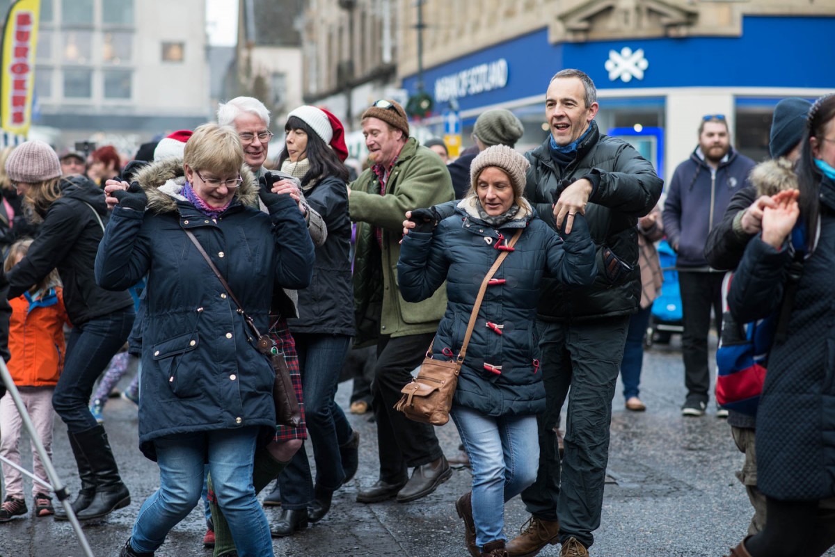 Locals and visitors danced in the street to live music performed on the main stage in King Edward Street.