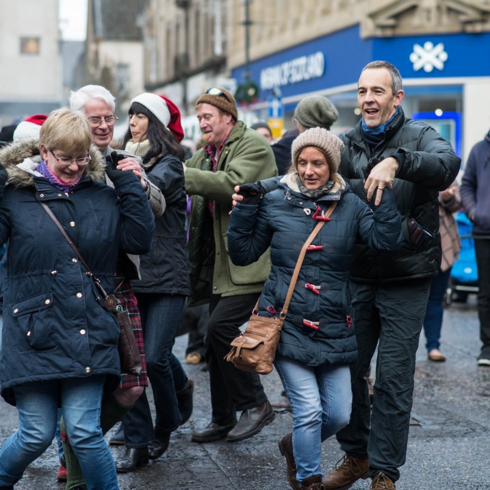 Locals and visitors danced in the street to live music performed on the main stage in King Edward Street.