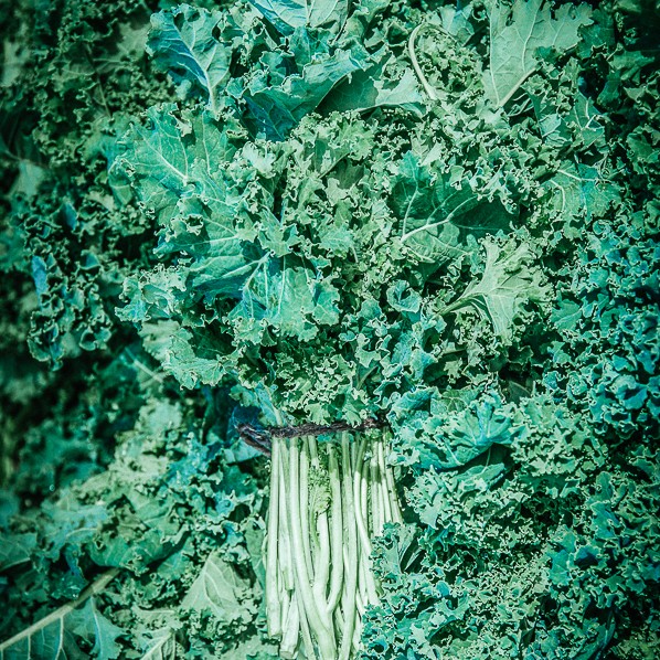 Tasty green cabbage for the Asian noodle broth from Gill Murray.