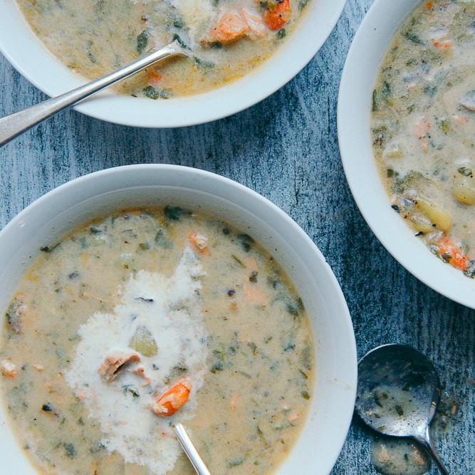 The swirl of cream in this soup finishes it off perfectly!