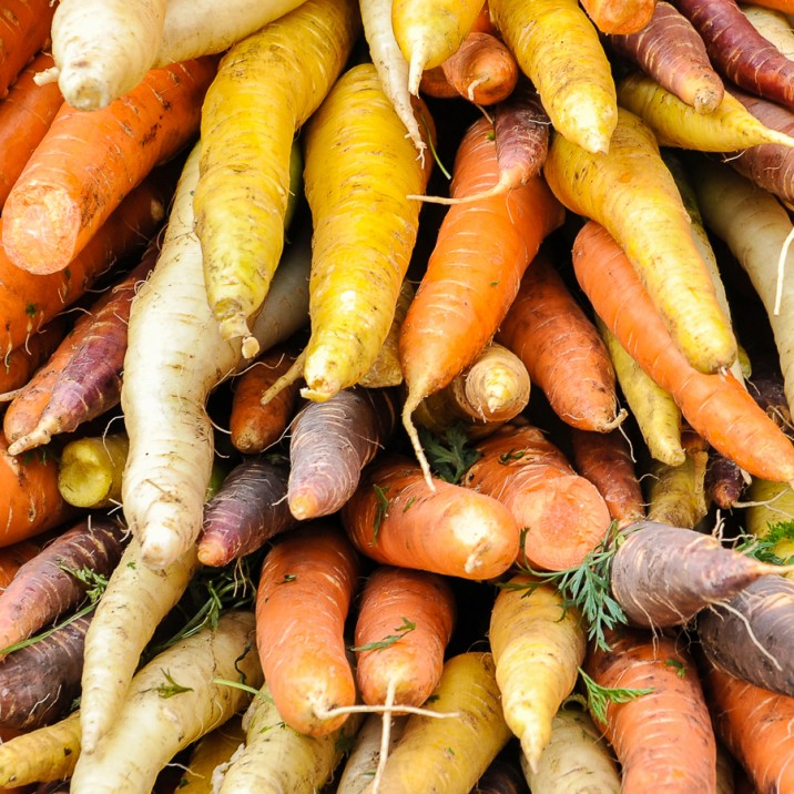 The abundance of colours in these carrots is amazing.