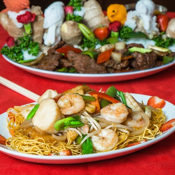 Tasty seafood noodles.