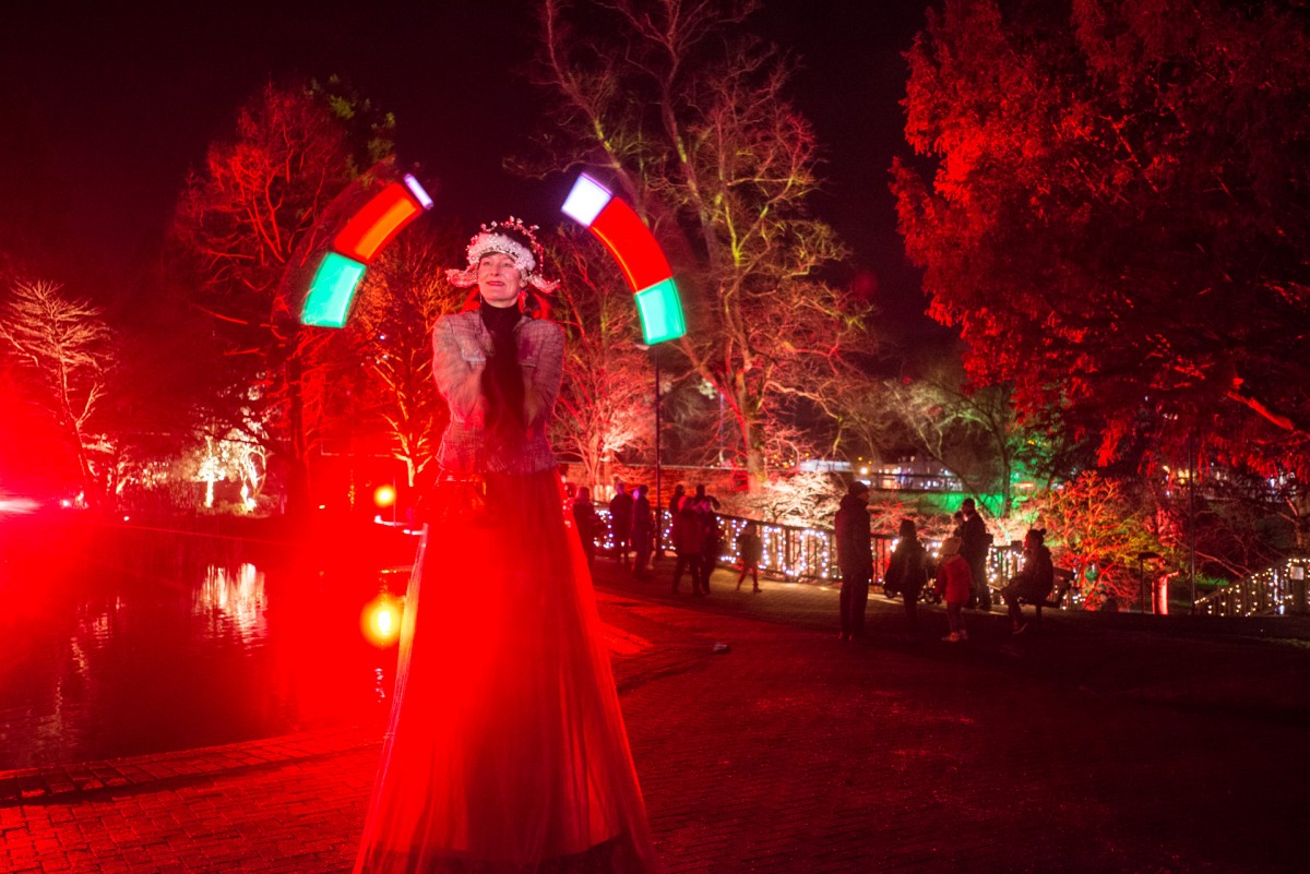 There was plenty of entertainment around the light night!