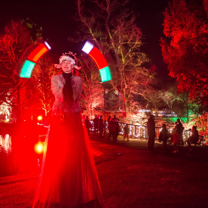 There was plenty of entertainment around the light night!