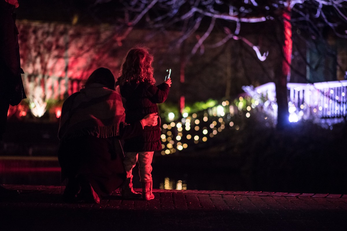 Children and adults alike were spellbound with the magical light show.