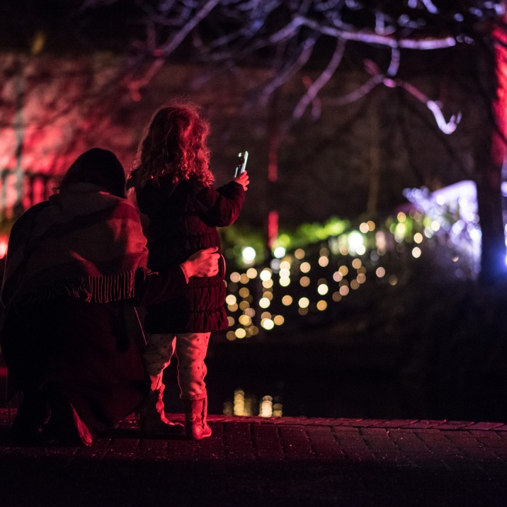 Children and adults alike were spellbound with the magical light show.
