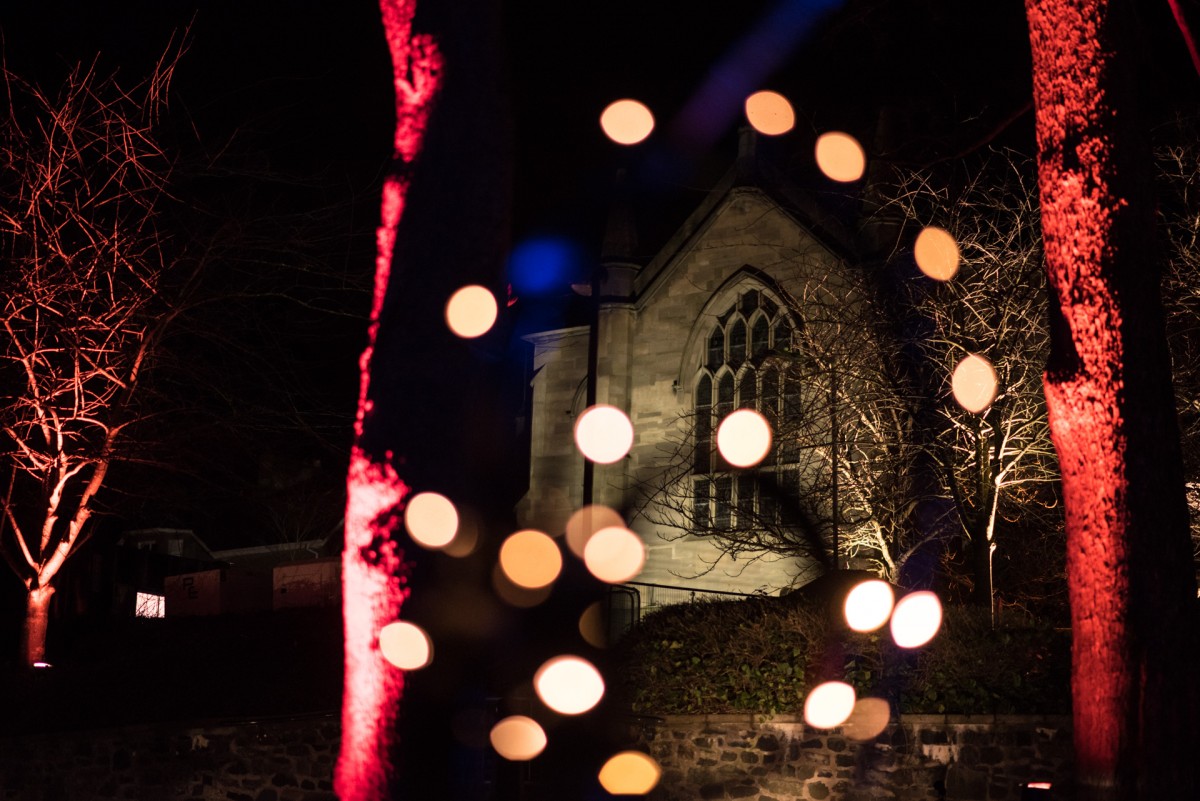 The dots of lights looked like fireflys in the night sky.