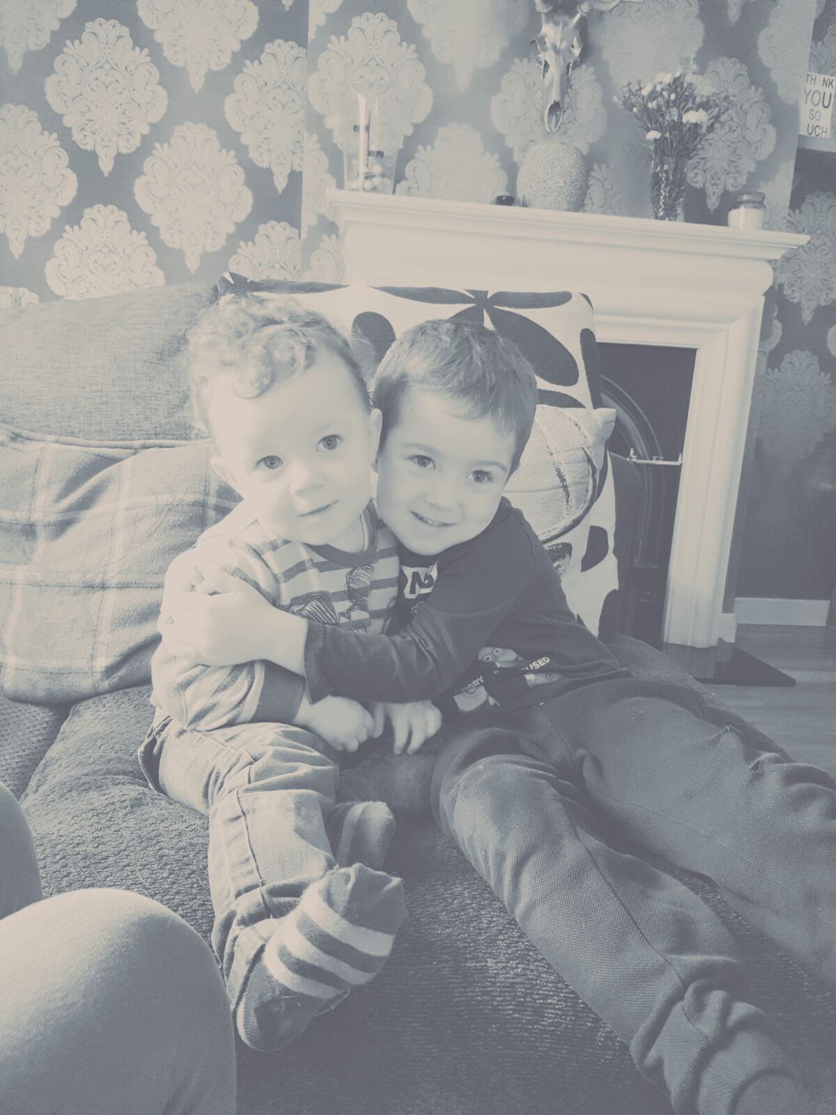 I love this picture because these two little monkeys are my world! Sent In by Linn