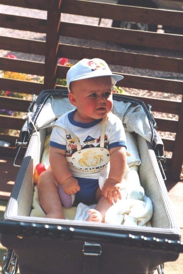 I Love this picture because it's my best friend Rohan as a chubby lil' baby.  He's one of the funniest, silliest, caring people I know and he's been through so much in his life already. He deserves ALL the love in the world. -  Sent in By Amy