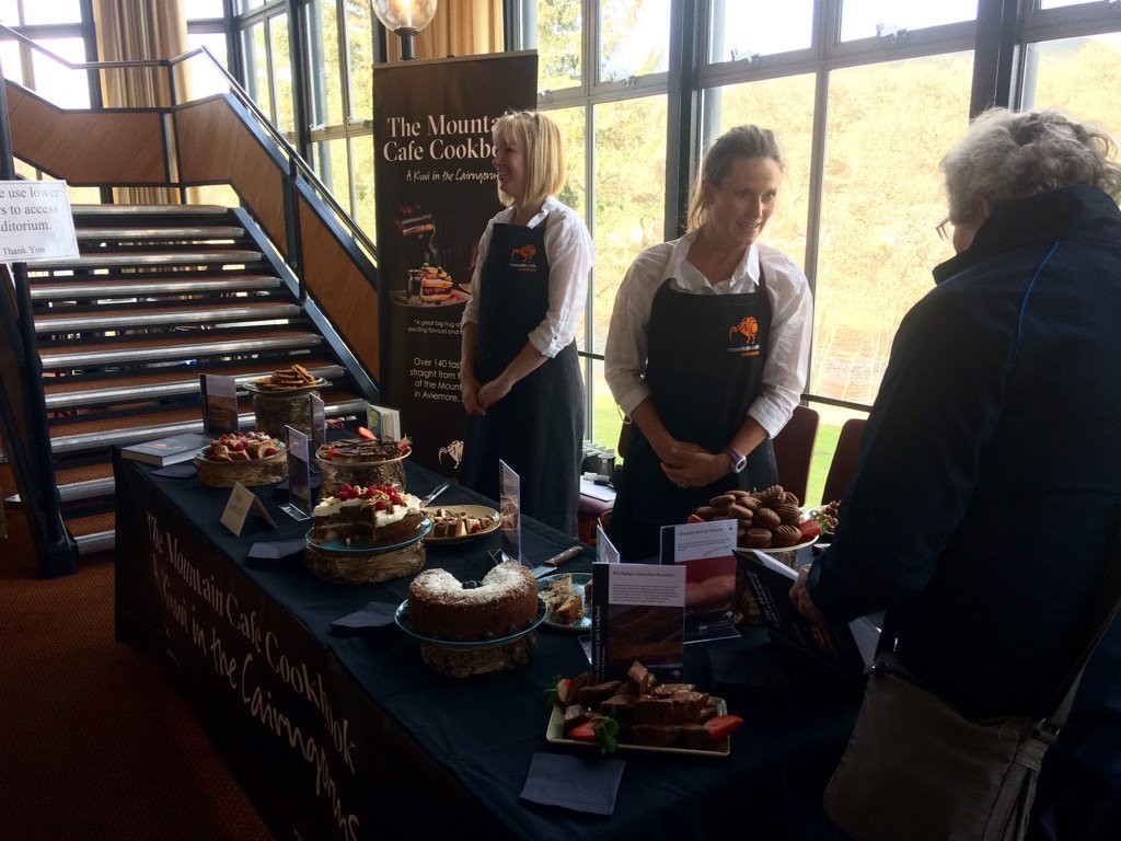 A selection of delicious cakes from the famous Mountain Cafe in Aviemore.
