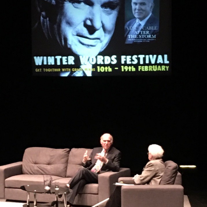 Vince Cable took to the stage in his much anticipated talk on the current economic climate.