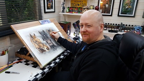 Aaron De La Haye owns the highly successful art business, Stonecold Paintwerks. His art is absolutely amazing, a real talent!