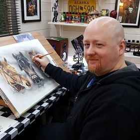 Aaron De La Haye owns the highly successful art business, Stonecold Paintwerks. His art is absolutely amazing, a real talent!