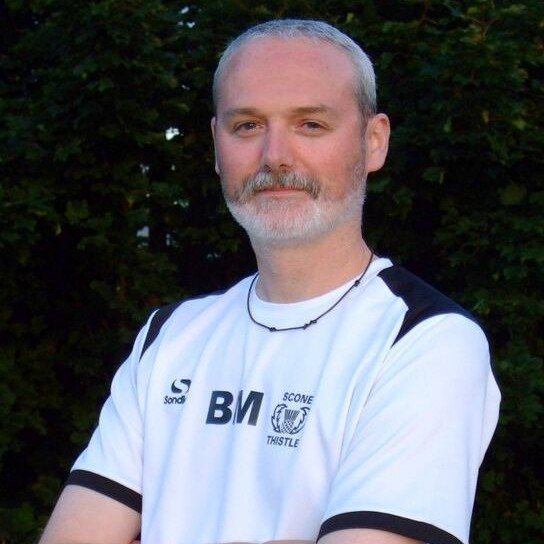 Robert McMillan has a lot of work in creating, developing and guiding a number of Scone Thistle football teams. He is a former secondary school teacher Robert is no longer able to teach following a severe aggravation of a football injury and diagnosis with Complex Regional Pain Syndrome. Despite being in constant pain and reliant on crutches to move around, Robert has combined teaching and an affection for football into a passion that is providing new opportunities for the young people of Scone.