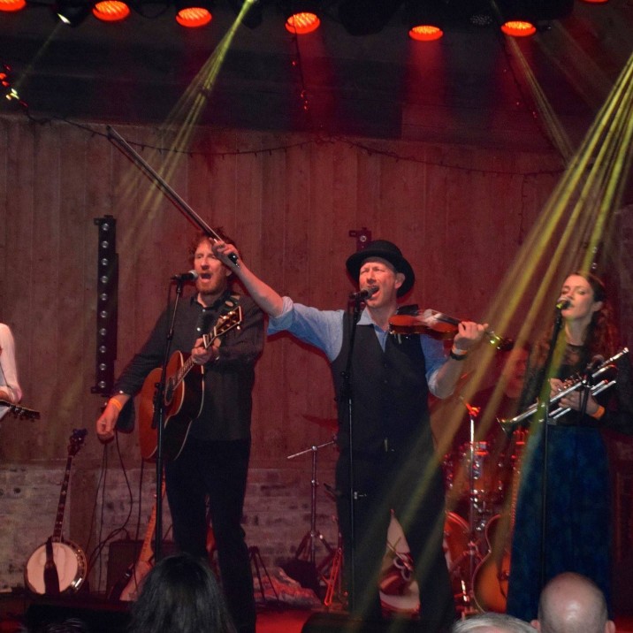 Police Dog Hogan rocking the stage at Inchyra Arts Club.