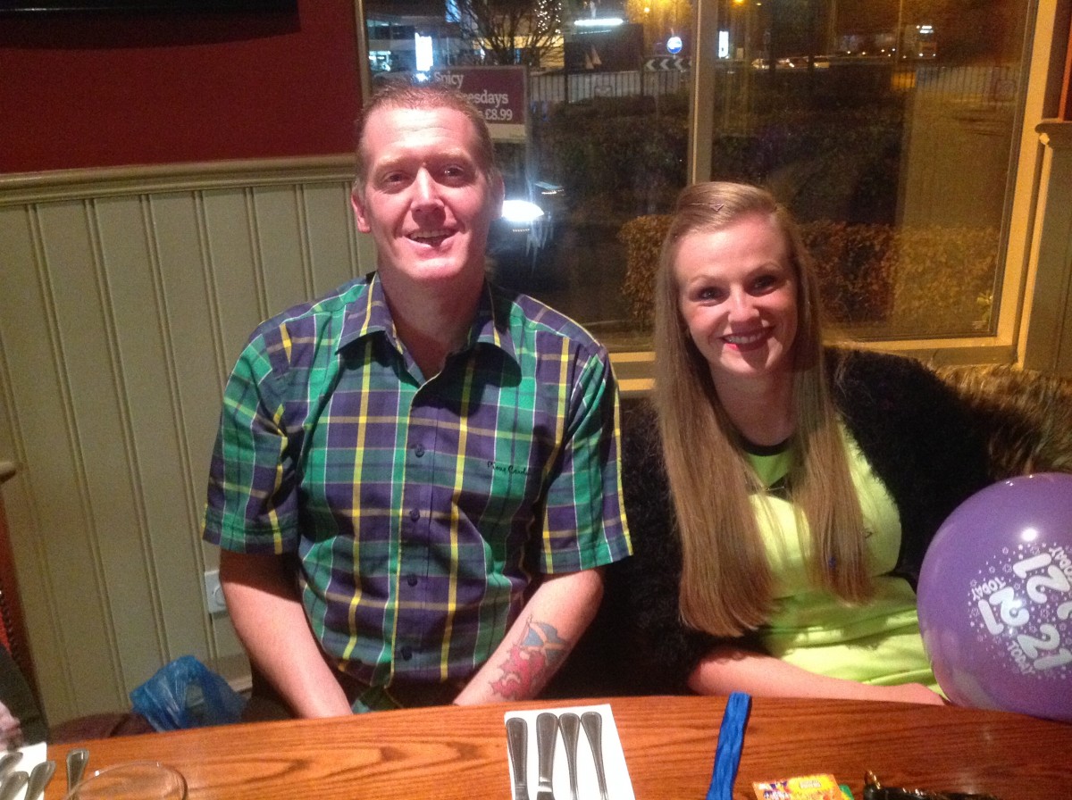 Colin with his daughter on her 21st Birthday