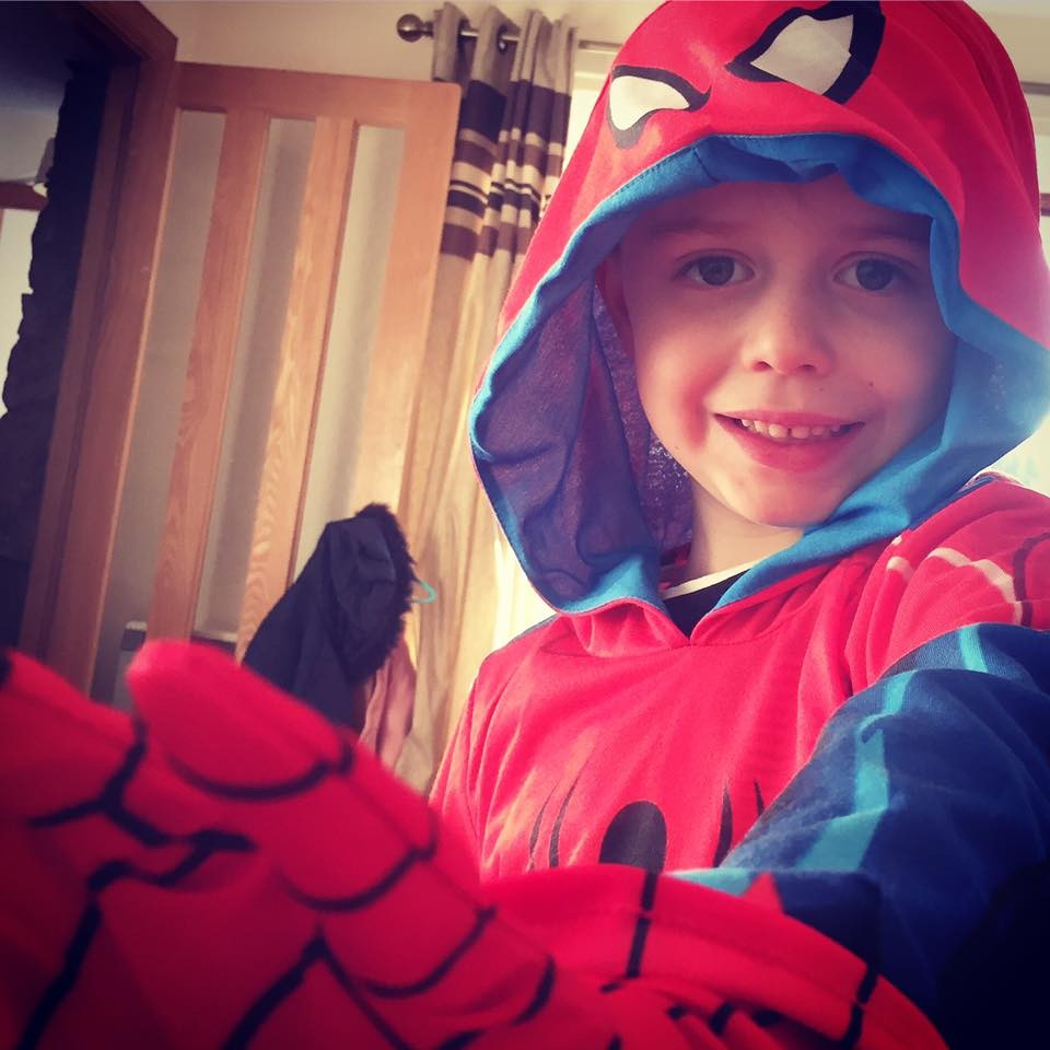 Kelli Kirk sent us this spidertastic picture of her little spiderman all ready for world book day.