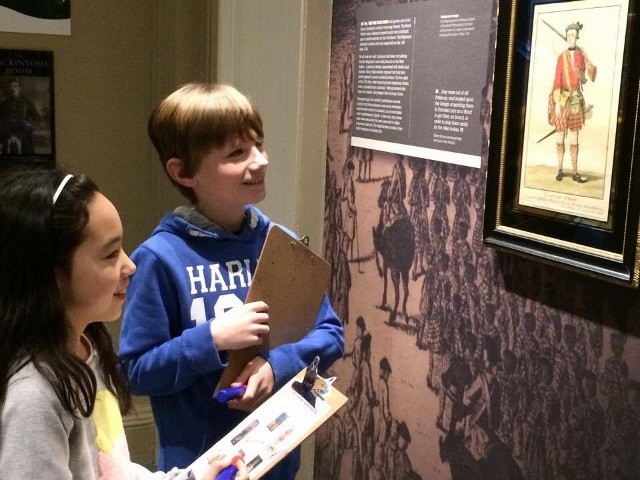 Black Watch Easter kids visiting