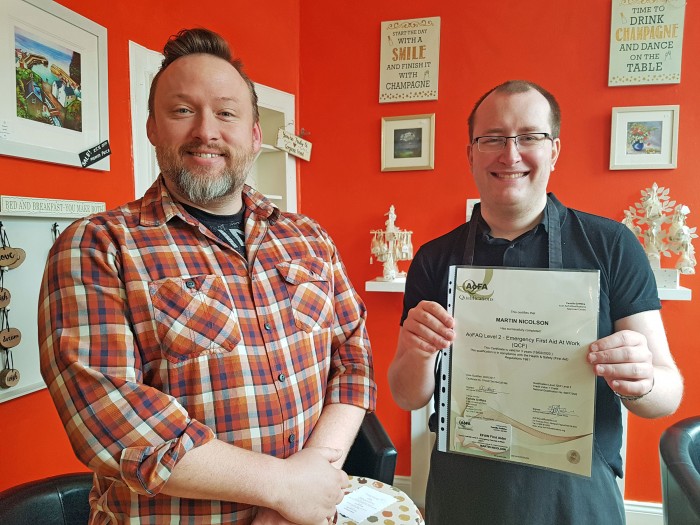 Giraffe Café - Ian Potter with jobseeker Mike