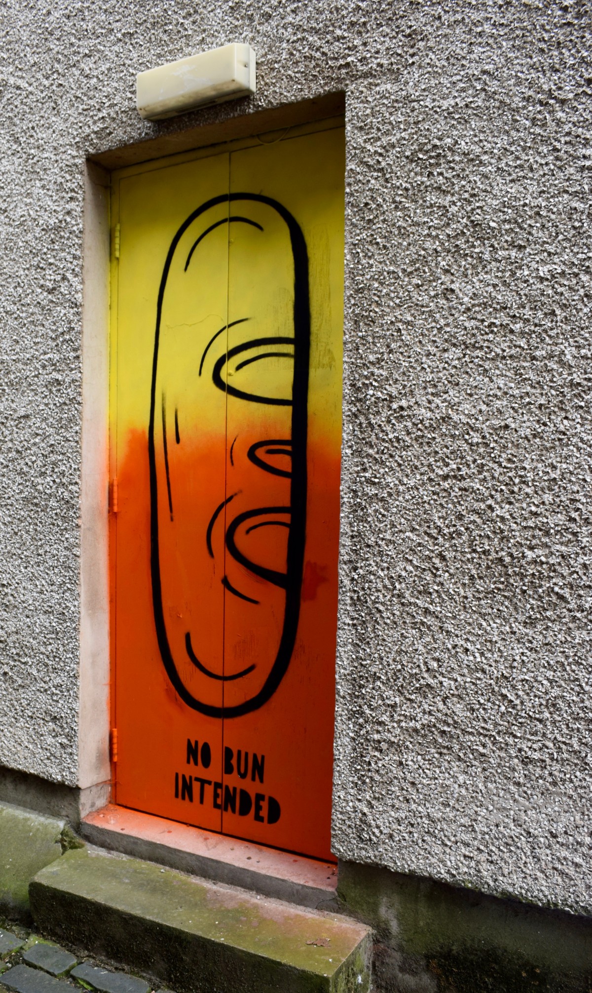 Vennels Guerilla Art Project - Baxters Vennel painted door