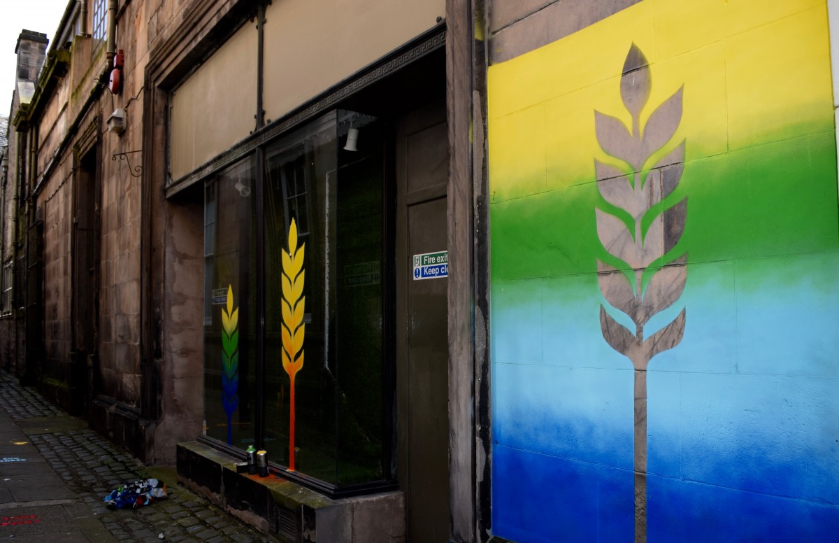 Vennels Guerilla Art Project - Baxters Vennel wall painting