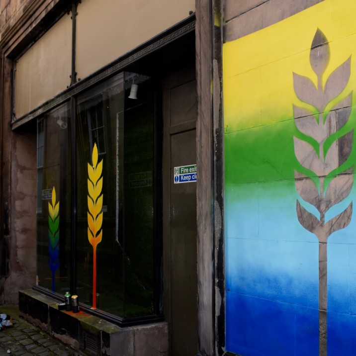 Vennels Guerilla Art Project - Baxters Vennel wall painting