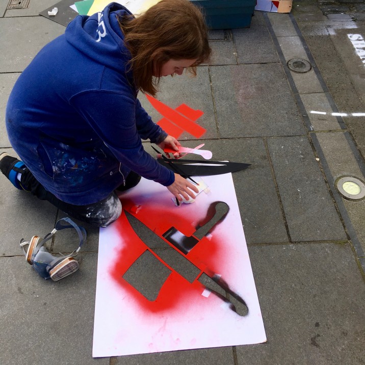 Vennels Guerilla Art Project Flesher's Vennel in progress