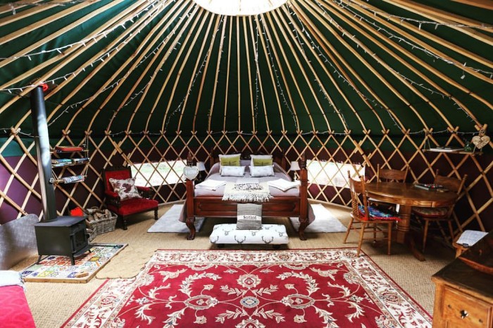 Dragonfly Yurt inside
