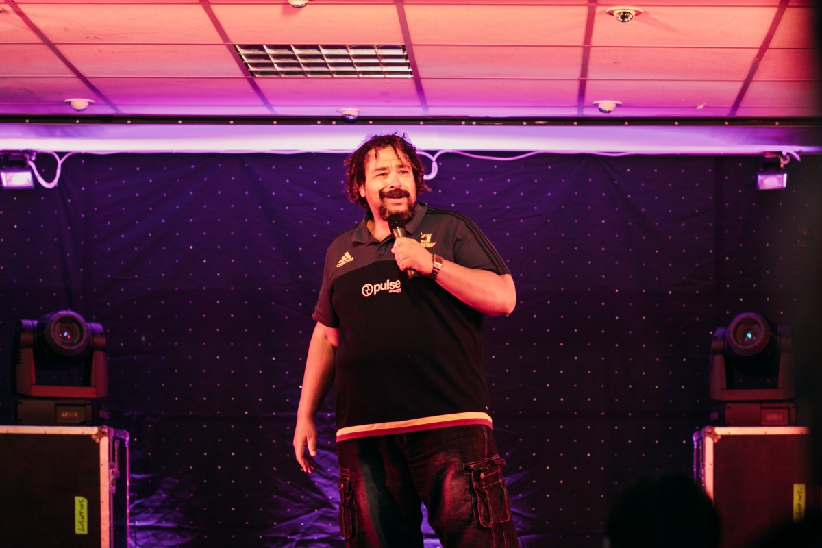 Bruce Fummey on the mic!