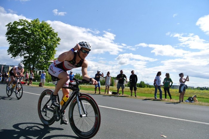 Triathlon cyclist