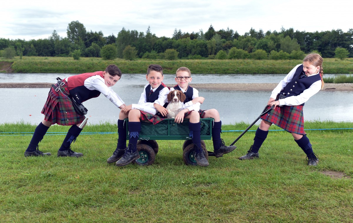 Kilty kids at Scone Palace