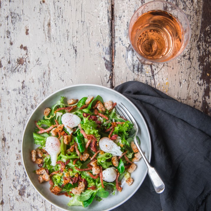 This delicious Perthshire salad is the perfect summer pick me up - the glass of wine helps too!
