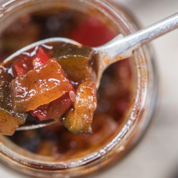 This sweet and spicy pickle is chunky and perfect addition to any sarnie or oatcake for especially for cheese lovers!
