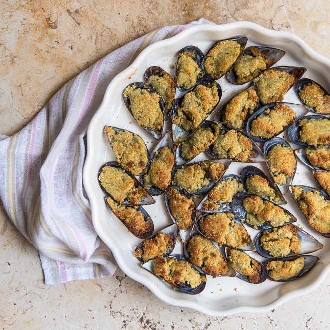 Mussels - Close up with napkin