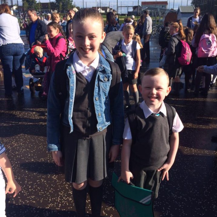 Lynne sent this super cute pic of  little brother and big sister all ready to go back to school - we hope you both had a great day!