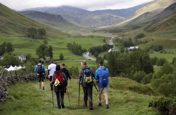 The Yomp (a military term for a long-distance march) is an epic adventure challenge. Teams of 3-6 people take on 54 miles (gold) in 24 hours across the rugged terrain of the Scottish wilderness. There is also a 36 (silver) or a 22 (bronze) mile option.