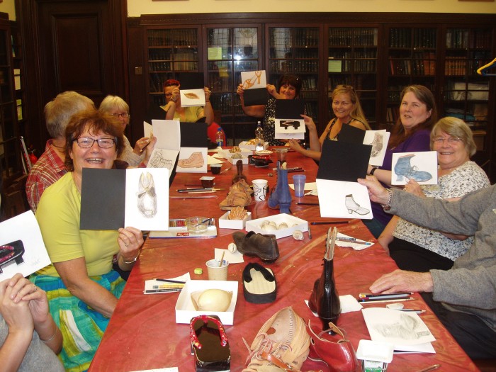 Reflections on Collections showing off work