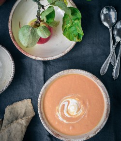 Roasted Candy Beet and Carrot Soup