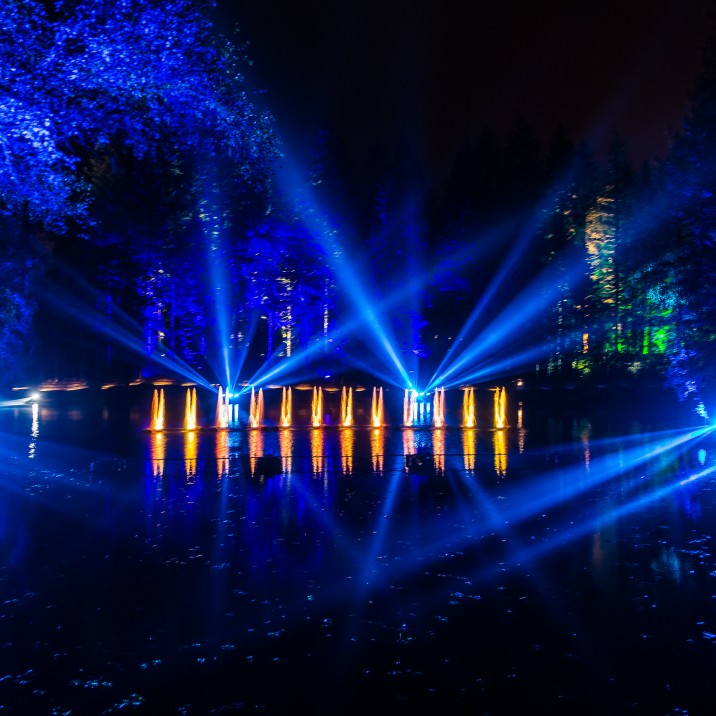 Bathed in blue light