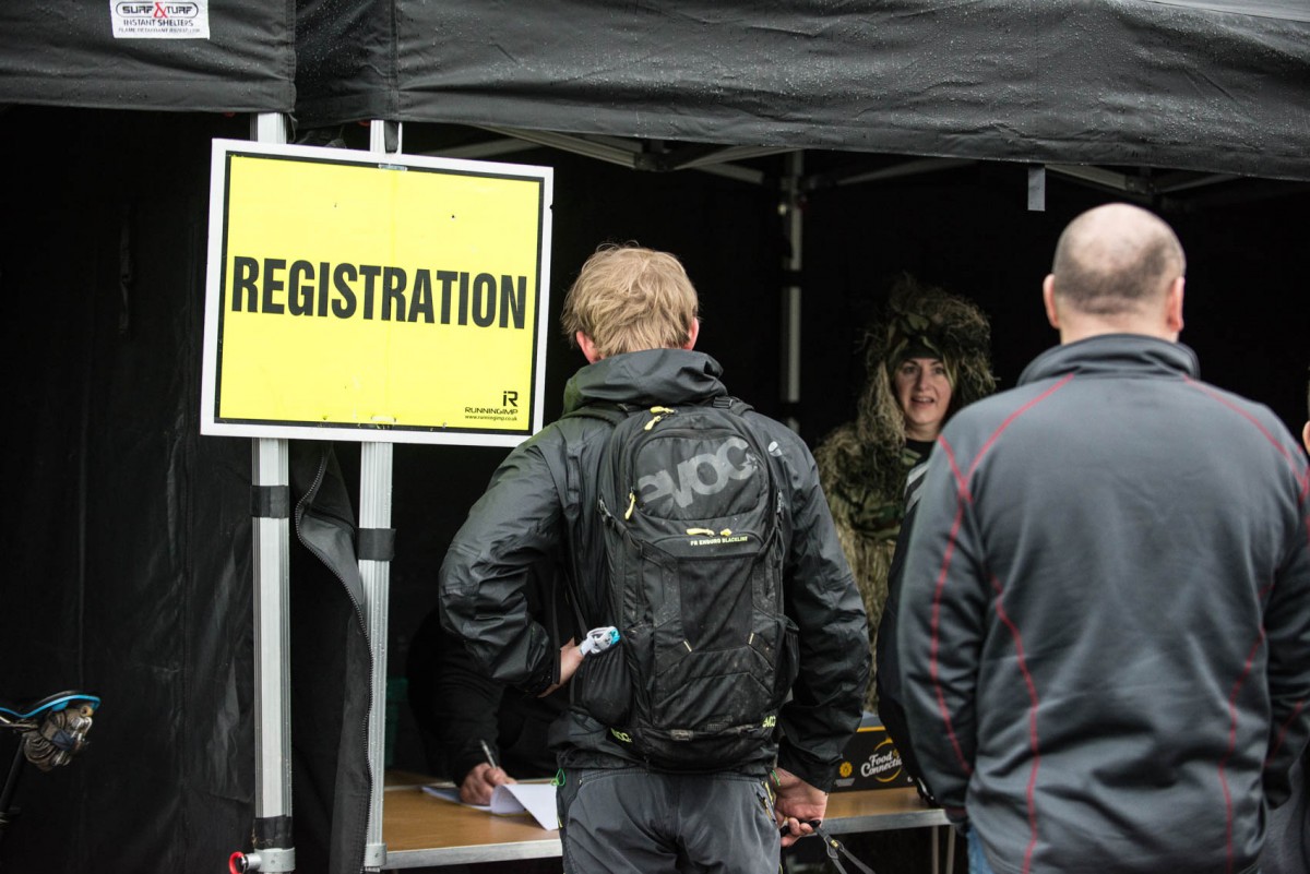 The men in black signing up for some adrenaline-fueled fun.