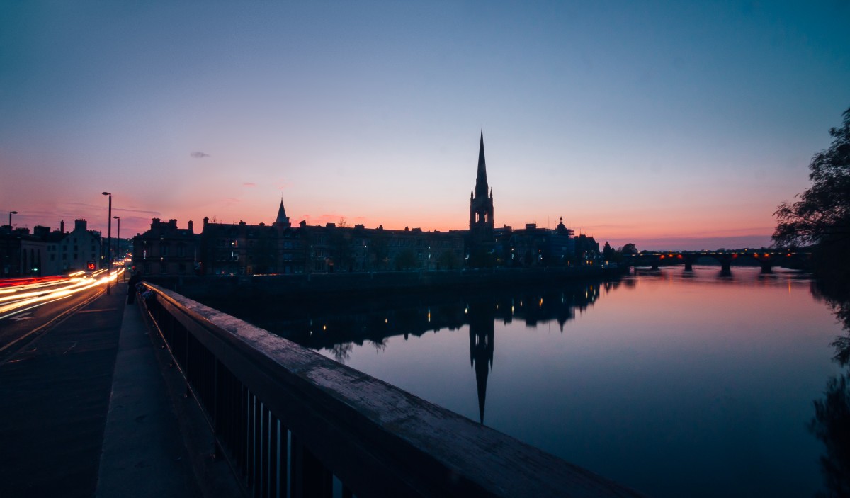 Orange aura above Perth Skyline