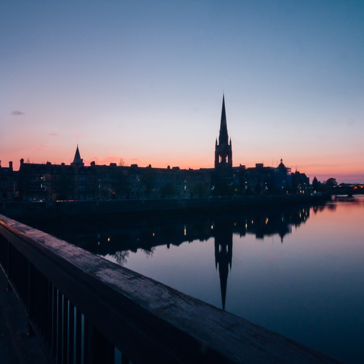 Orange aura above Perth Skyline