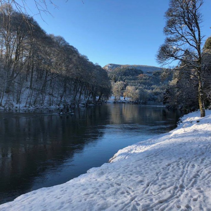 Wintery blue skies at Dunkeld.