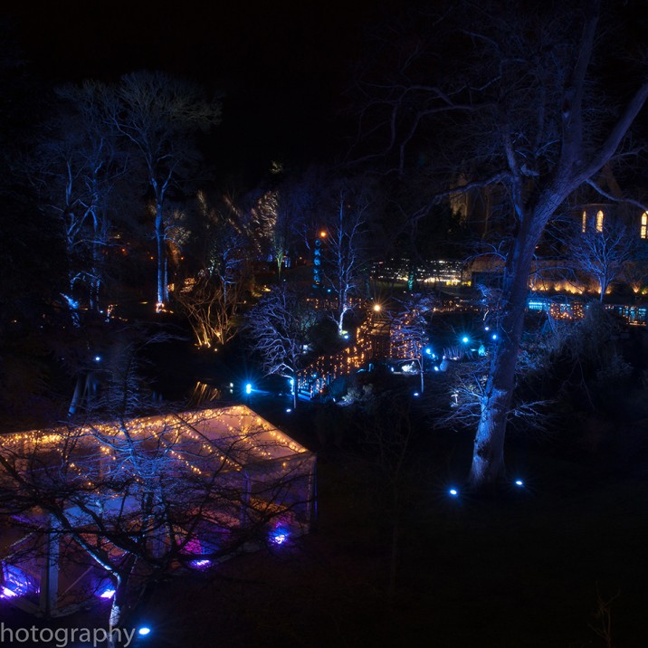 Riverside lights from above