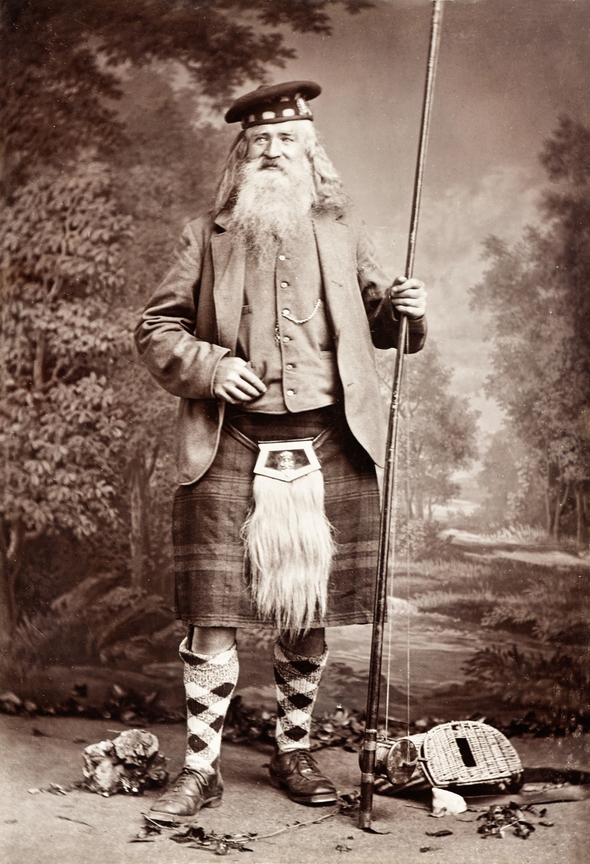 Willie Duff, ghillie, fiddler and standard bearer of the Atholl Highlanders by A.F. Mackenzie c1880s. courtesy of the collection at Blair castle