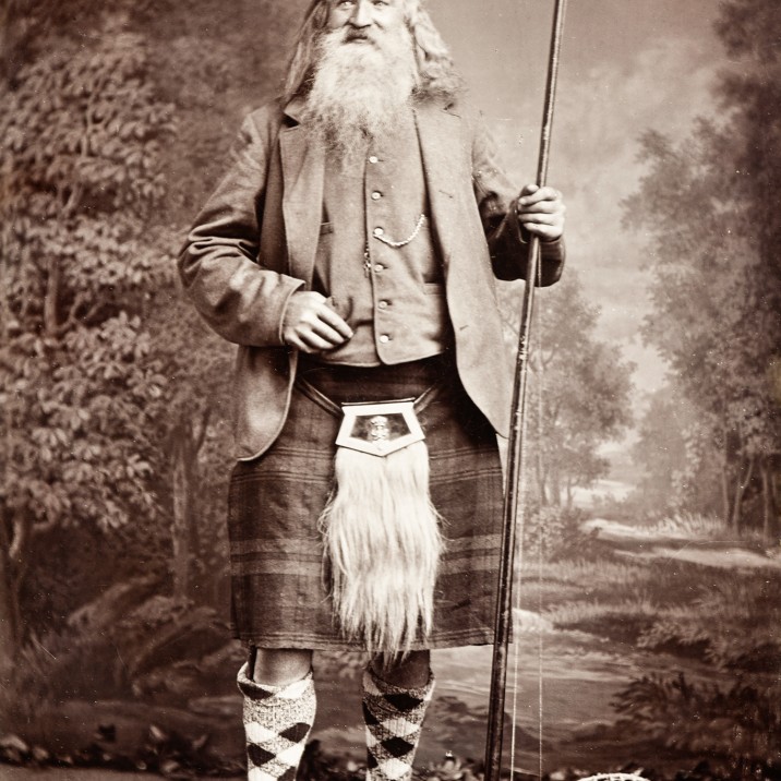 Willie Duff, ghillie, fiddler and standard bearer of the Atholl Highlanders by A.F. Mackenzie c1880s. courtesy of the collection at Blair castle
