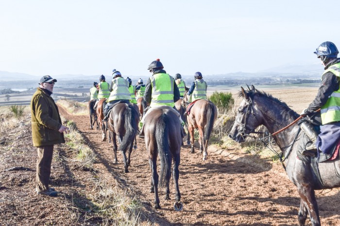 Lucinda Russell - Peter Scudamore with the horses